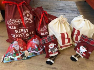 Santa sack, alternative to wrapping paper, eco, sustainable, Secret Santa
